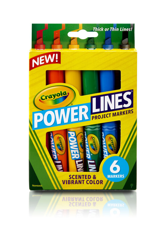Power Lines Washable Project Markers with Scents, 6 Count